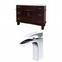 American Imaginations AI-8151 Birch Wood-Veneer Vanity Set In Antique Cherry With Single Hole CUPC Faucet