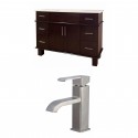 American Imaginations AI-8152 Birch Wood-Veneer Vanity Set In Antique Cherry With Single Hole CUPC Faucet