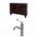 American Imaginations AI-8153 Birch Wood-Veneer Vanity Set In Antique Cherry With Single Hole CUPC Faucet