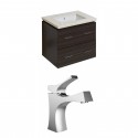American Imaginations AI-8385 Plywood-Melamine Vanity Set In Dawn Grey With Single Hole CUPC Faucet
