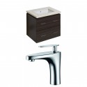 American Imaginations AI-8387 Plywood-Melamine Vanity Set In Dawn Grey With Single Hole CUPC Faucet