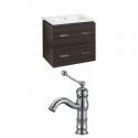 American Imaginations AI-8398 Plywood-Melamine Vanity Set In Dawn Grey With Single Hole CUPC Faucet