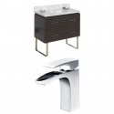 American Imaginations AI-8445 Plywood-Melamine Vanity Set In Dawn Grey With Single Hole CUPC Faucet