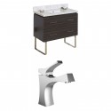 American Imaginations AI-8448 Plywood-Melamine Vanity Set In Dawn Grey With Single Hole CUPC Faucet