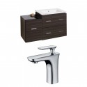 American Imaginations AI-8458 Plywood-Melamine Vanity Set In Dawn Grey With Single Hole CUPC Faucet
