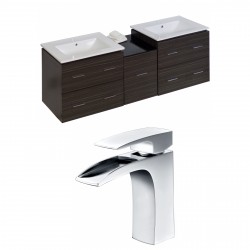 American Imaginations AI-8480 Plywood-Melamine Vanity Set In Dawn Grey With Single Hole CUPC Faucet
