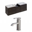 American Imaginations AI-8481 Plywood-Melamine Vanity Set In Dawn Grey With Single Hole CUPC Faucet