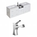 American Imaginations AI-8483 Plywood-Veneer Vanity Set In White With Single Hole CUPC Faucet