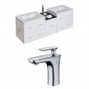 American Imaginations AI-8486 Plywood-Veneer Vanity Set In White With Single Hole CUPC Faucet