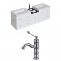 American Imaginations AI-8489 Plywood-Veneer Vanity Set In White With Single Hole CUPC Faucet