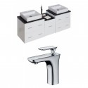 American Imaginations AI-8500 Plywood-Veneer Vanity Set In White With Single Hole CUPC Faucet