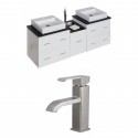 American Imaginations AI-8502 Plywood-Veneer Vanity Set In White With Single Hole CUPC Faucet