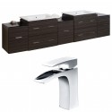 American Imaginations AI-8508 Plywood-Melamine Vanity Set In Dawn Grey With Single Hole CUPC Faucet