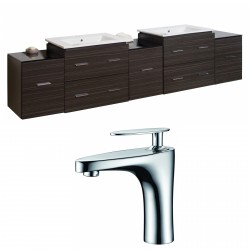 American Imaginations AI-8513 Plywood-Melamine Vanity Set In Dawn Grey With Single Hole CUPC Faucet