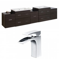 American Imaginations AI-8515 Plywood-Melamine Vanity Set In Dawn Grey With Single Hole CUPC Faucet