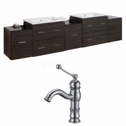 American Imaginations AI-8517 Plywood-Melamine Vanity Set In Dawn Grey With Single Hole CUPC Faucet