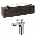 American Imaginations AI-8528 Plywood-Melamine Vanity Set In Dawn Grey With Single Hole CUPC Faucet