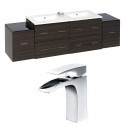 American Imaginations AI-8529 Plywood-Melamine Vanity Set In Dawn Grey With Single Hole CUPC Faucet