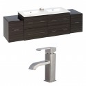 American Imaginations AI-8530 Plywood-Melamine Vanity Set In Dawn Grey With Single Hole CUPC Faucet
