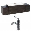 American Imaginations AI-8531 Plywood-Melamine Vanity Set In Dawn Grey With Single Hole CUPC Faucet