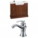 American Imaginations AI-8540 Birch Wood-Veneer Vanity Set In Cherry With Single Hole CUPC Faucet