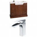 American Imaginations AI-8543 Birch Wood-Veneer Vanity Set In Cherry With Single Hole CUPC Faucet