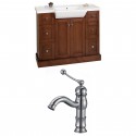American Imaginations AI-8545 Birch Wood-Veneer Vanity Set In Cherry With Single Hole CUPC Faucet