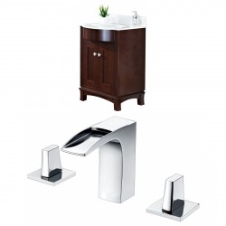 American Imaginations AI-8767 Birch Wood-Veneer Vanity Set In Coffee With 8-in. o.c. CUPC Faucet