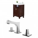 American Imaginations AI-8770 Birch Wood-Veneer Vanity Set In Coffee With 8-in. o.c. CUPC Faucet