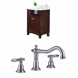 American Imaginations AI-8775 Birch Wood-Veneer Vanity Set In Coffee With 8-in. o.c. CUPC Faucet