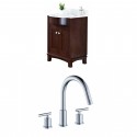 American Imaginations AI-8776 Birch Wood-Veneer Vanity Set In Coffee With 8-in. o.c. CUPC Faucet