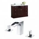 American Imaginations AI-8795 Birch Wood-Veneer Vanity Set In Coffee With 8-in. o.c. CUPC Faucet