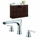 American Imaginations AI-8800 Birch Wood-Veneer Vanity Set In Coffee With 8-in. o.c. CUPC Faucet