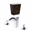 American Imaginations AI-8998 Plywood-Melamine Vanity Set In Wenge With 8-in. o.c. CUPC Faucet