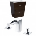 American Imaginations AI-9005 Plywood-Melamine Vanity Set In Wenge With 8-in. o.c. CUPC Faucet