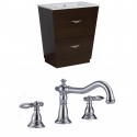 American Imaginations AI-9006 Plywood-Melamine Vanity Set In Wenge With 8-in. o.c. CUPC Faucet