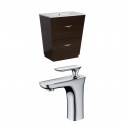American Imaginations AI-9011 Plywood-Melamine Vanity Set In Wenge With Single Hole CUPC Faucet