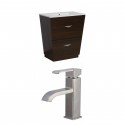 American Imaginations AI-9013 Plywood-Melamine Vanity Set In Wenge With Single Hole CUPC Faucet