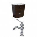 American Imaginations AI-9014 Plywood-Melamine Vanity Set In Wenge With Single Hole CUPC Faucet