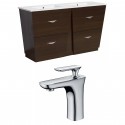 American Imaginations AI-9025 Plywood-Melamine Vanity Set In Wenge With Single Hole CUPC Faucet