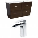 American Imaginations AI-9026 Plywood-Melamine Vanity Set In Wenge With Single Hole CUPC Faucet