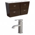 American Imaginations AI-9027 Plywood-Melamine Vanity Set In Wenge With Single Hole CUPC Faucet