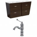 American Imaginations AI-9028 Plywood-Melamine Vanity Set In Wenge With Single Hole CUPC Faucet