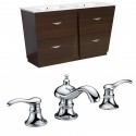 American Imaginations AI-9030 Plywood-Melamine Vanity Set In Wenge With 8-in. o.c. CUPC Faucet