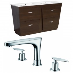 American Imaginations AI-9031 Plywood-Melamine Vanity Set In Wenge With 8-in. o.c. CUPC Faucet