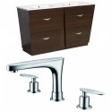 American Imaginations AI-9031 Plywood-Melamine Vanity Set In Wenge With 8-in. o.c. CUPC Faucet