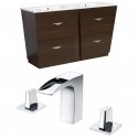 American Imaginations AI-9033 Plywood-Melamine Vanity Set In Wenge With 8-in. o.c. CUPC Faucet