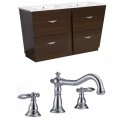 American Imaginations AI-9034 Plywood-Melamine Vanity Set In Wenge With 8-in. o.c. CUPC Faucet