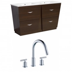 American Imaginations AI-9035 Plywood-Melamine Vanity Set In Wenge With 8-in. o.c. CUPC Faucet