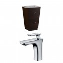 American Imaginations AI-9039 Plywood-Melamine Vanity Set In Wenge With Single Hole CUPC Faucet
